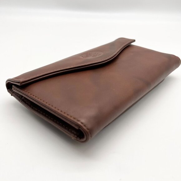 Julia Buxton Brown Leather Heiress Checkbook Wallet - Picture 6 of 10